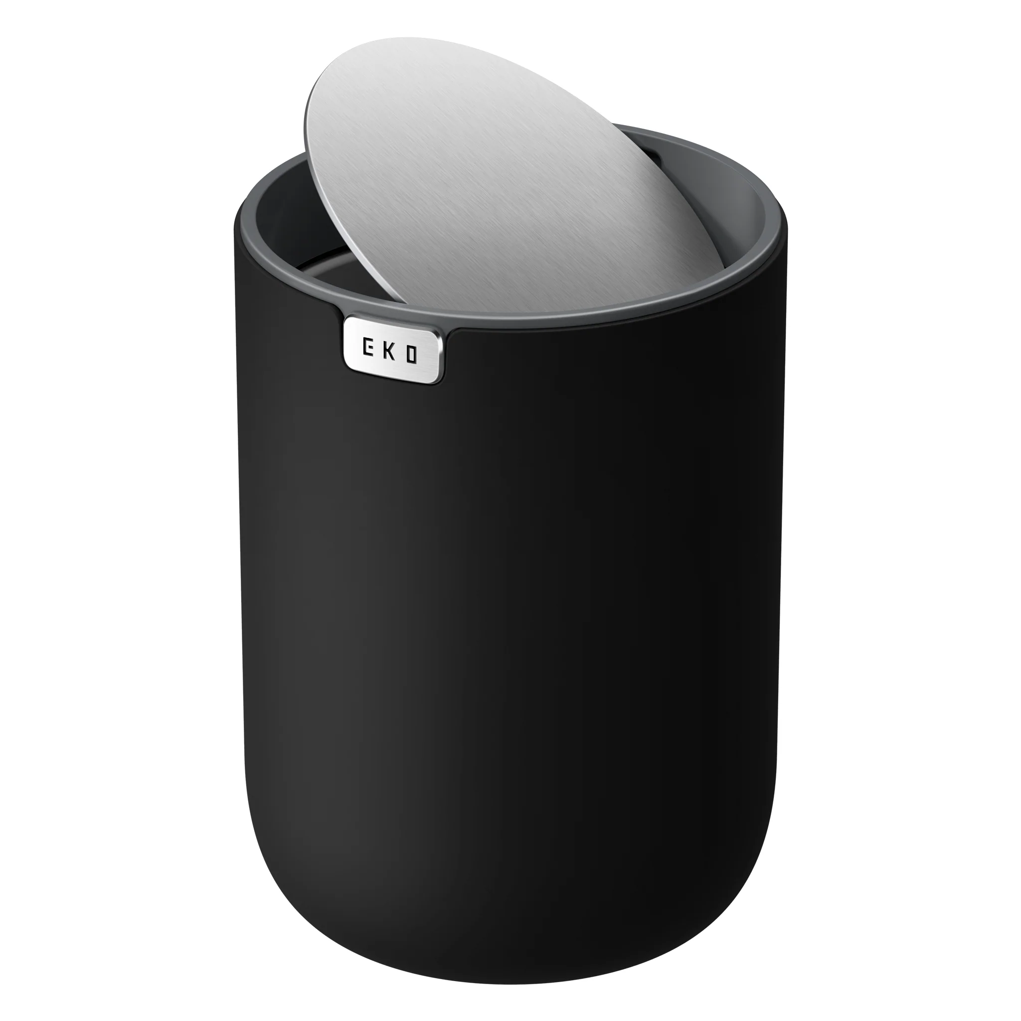Fandy Table Bin with Swing-Top Lid - Black 2.2L / 0.58 Gal - Image 10