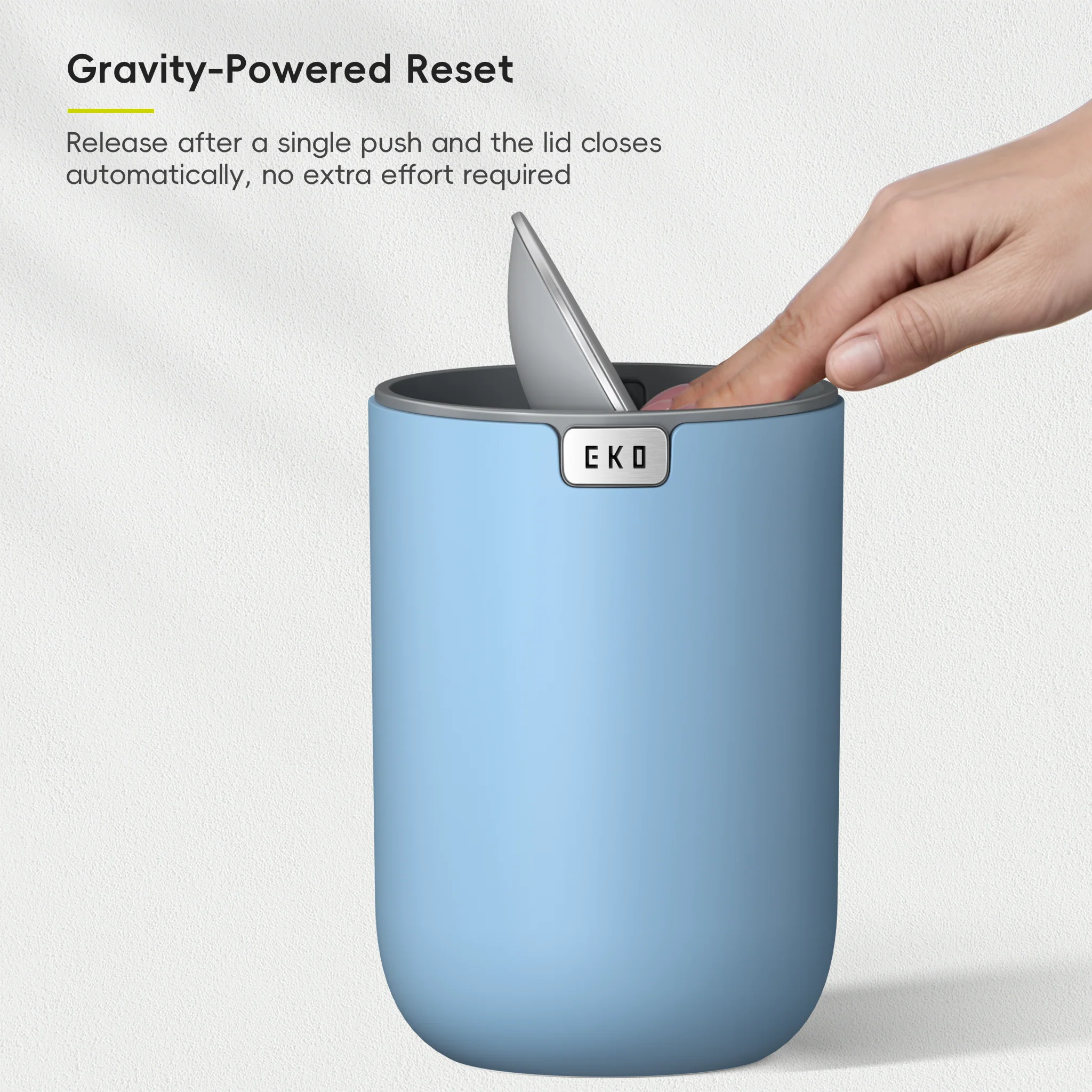 Fandy Table Bin with Swing-Top Lid - Blue 2.2L / 0.58 Gal - Image 8