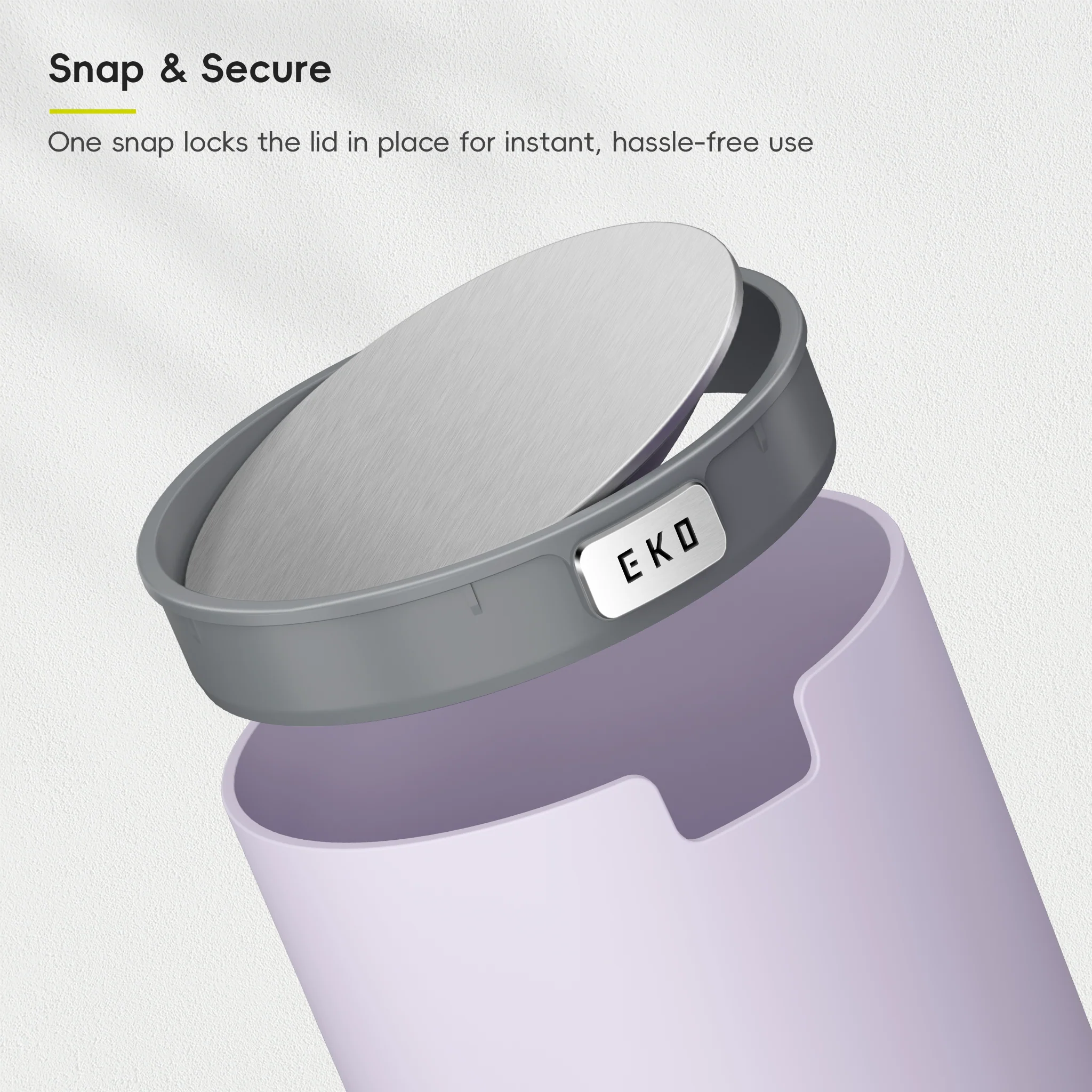 Fandy Table Bin with Swing-Top Lid - Lavender 1.5L / 0.4 Gal - Image 3