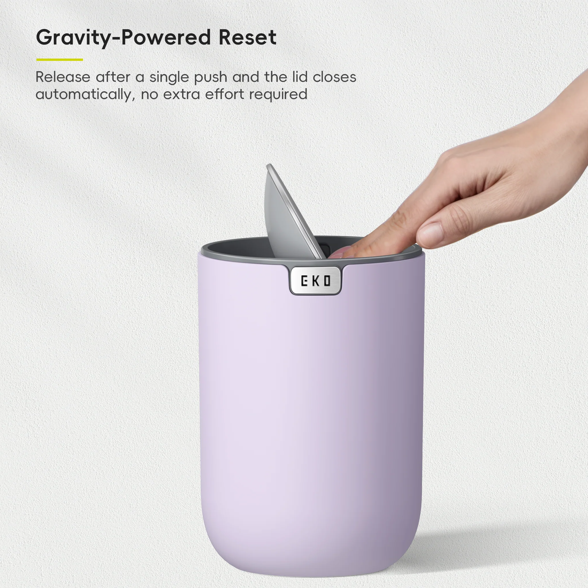 Fandy Table Bin with Swing-Top Lid - Lavender 1.5L / 0.4 Gal - Image 4