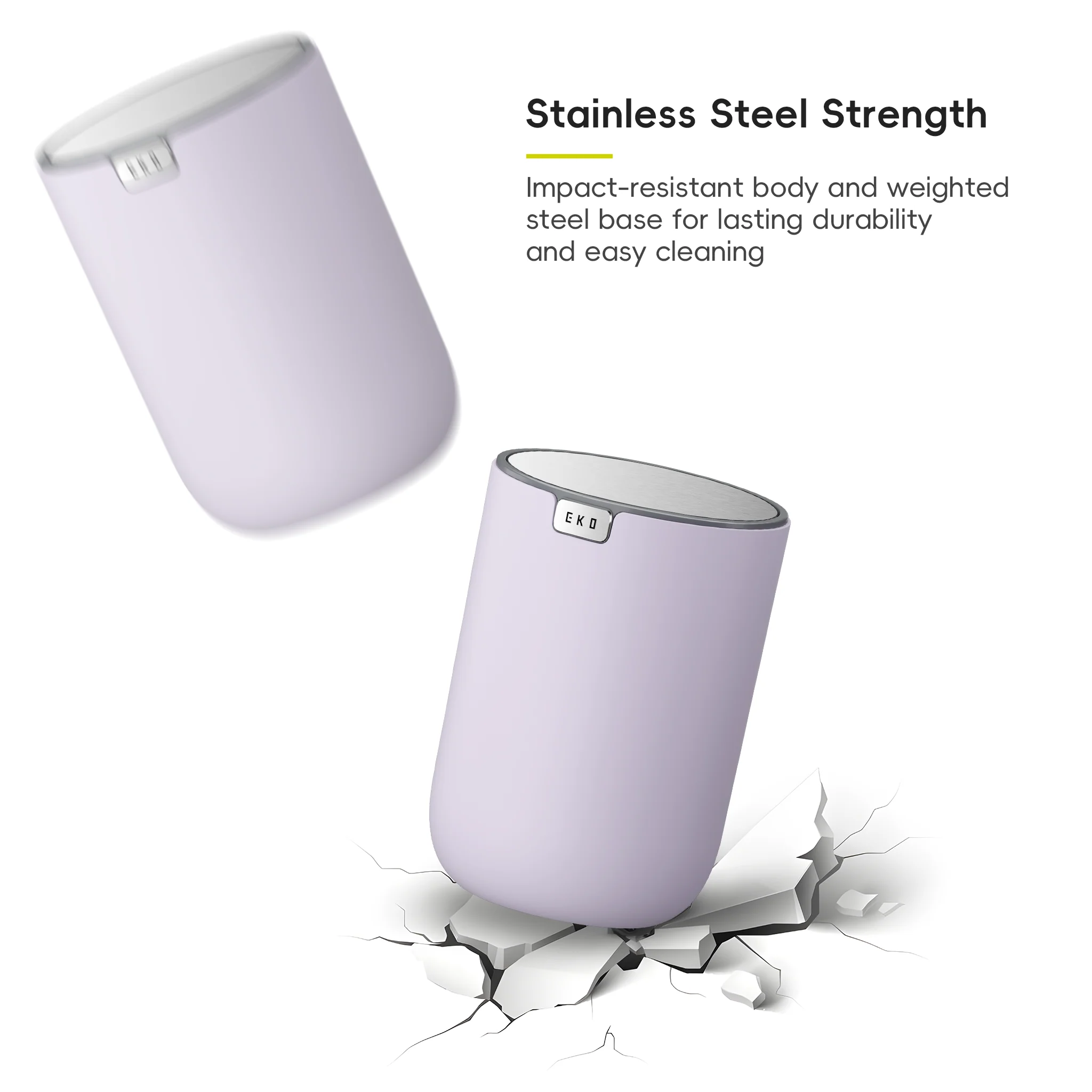 Fandy Table Bin with Swing-Top Lid - Lavender 1.5L / 0.4 Gal - Image 7