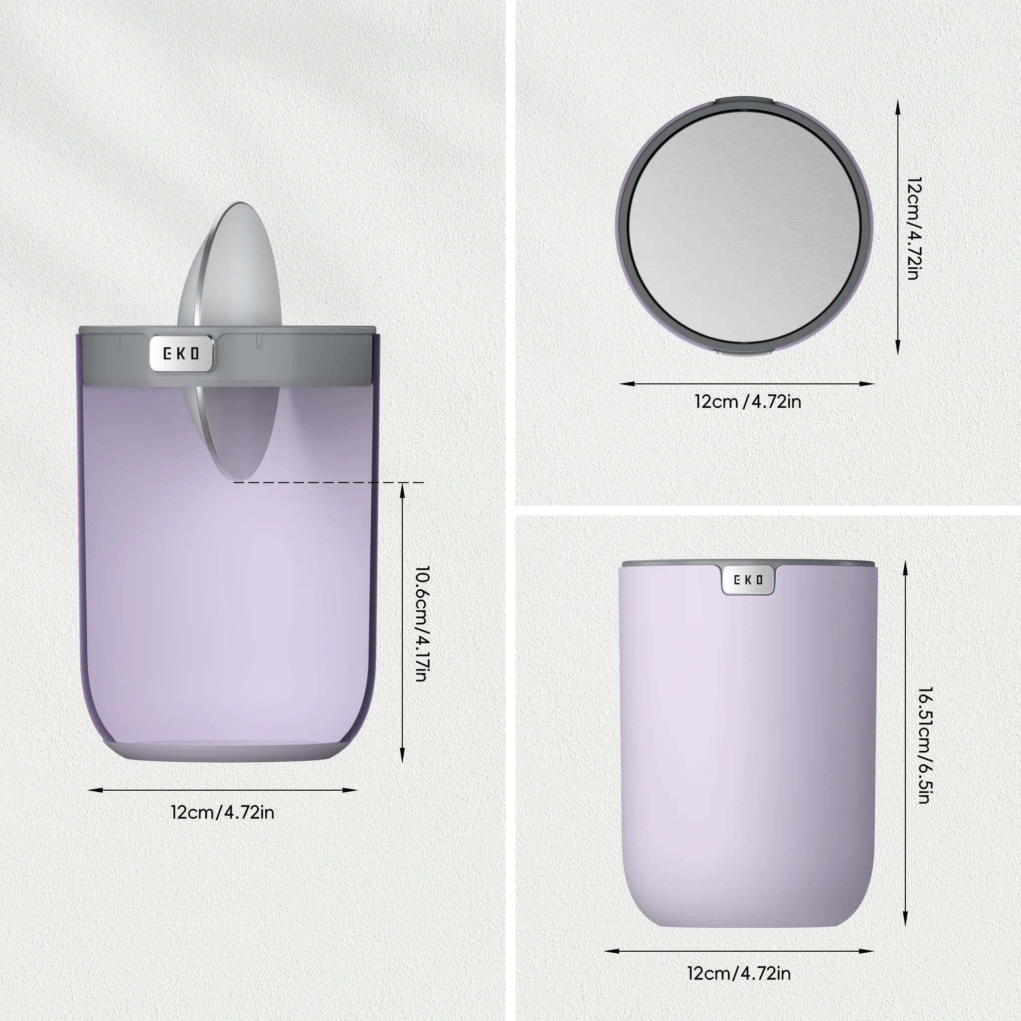 Fandy Table Bin with Swing-Top Lid - Lavender 1.5L / 0.4 Gal - Image 9