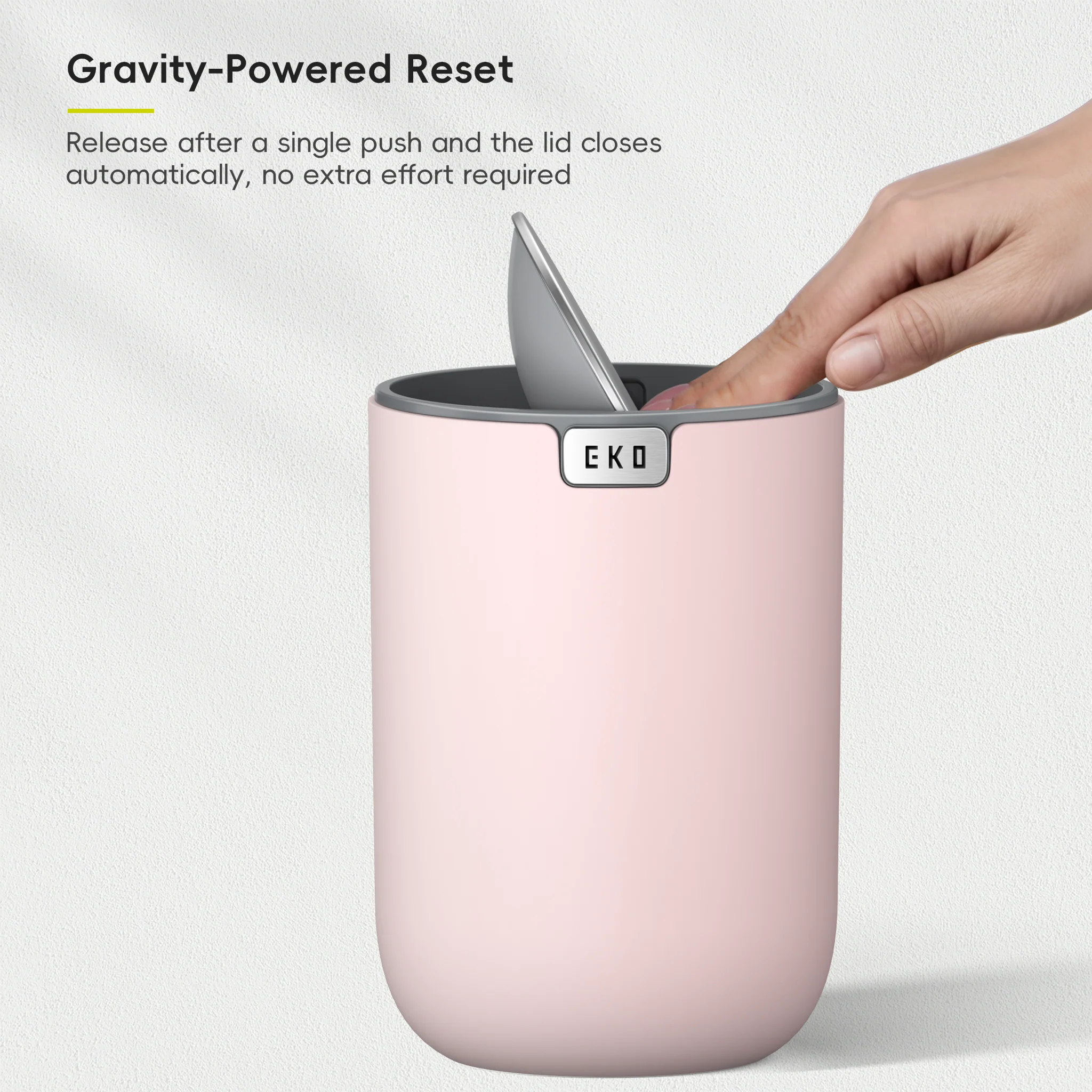 Fandy Table Bin with Swing-Top Lid - Pink 2.2L / 0.58 Gal - Image 8