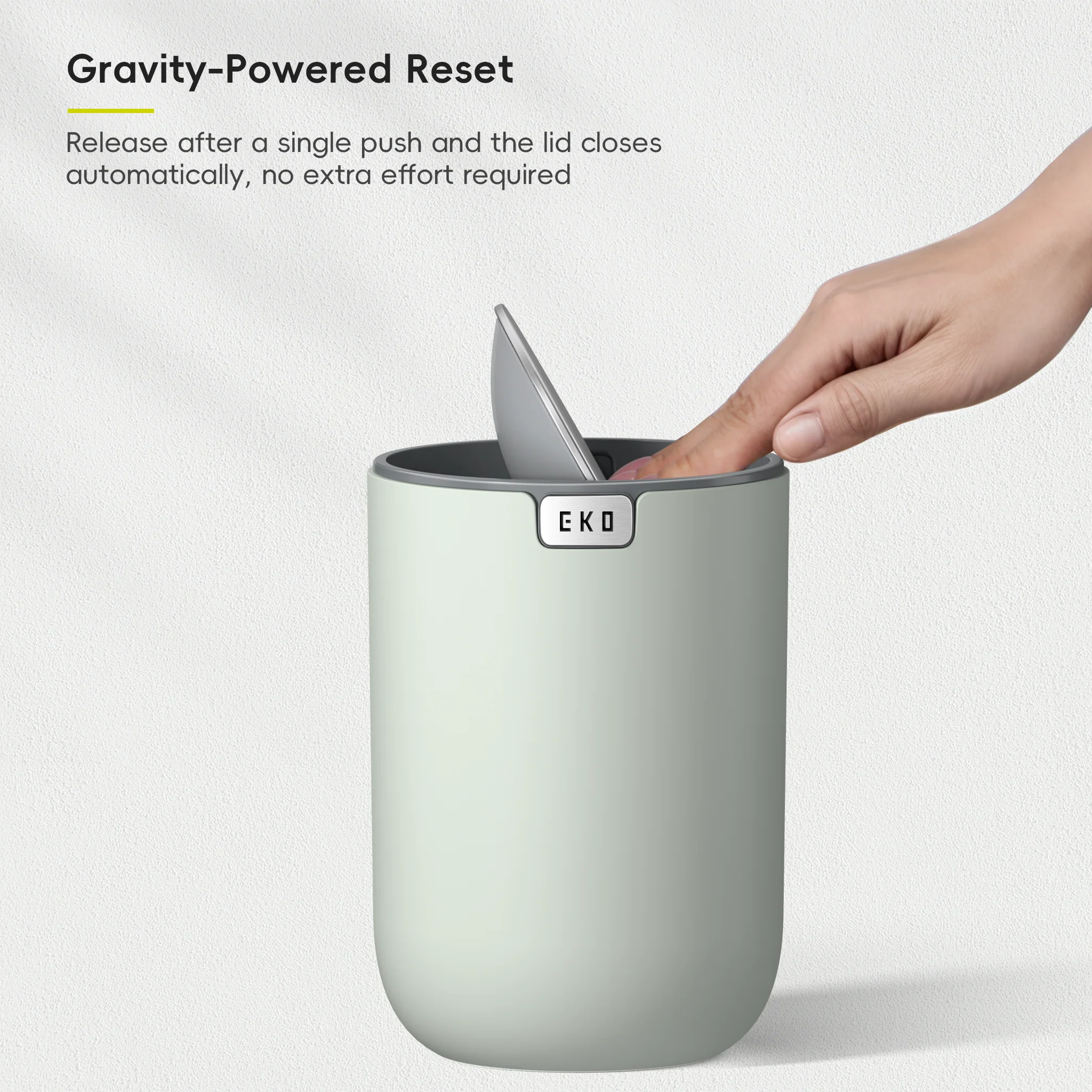 Fandy Table Bin with Swing-Top Lid - Sage 1.5L / 0.4 Gal - Image 5
