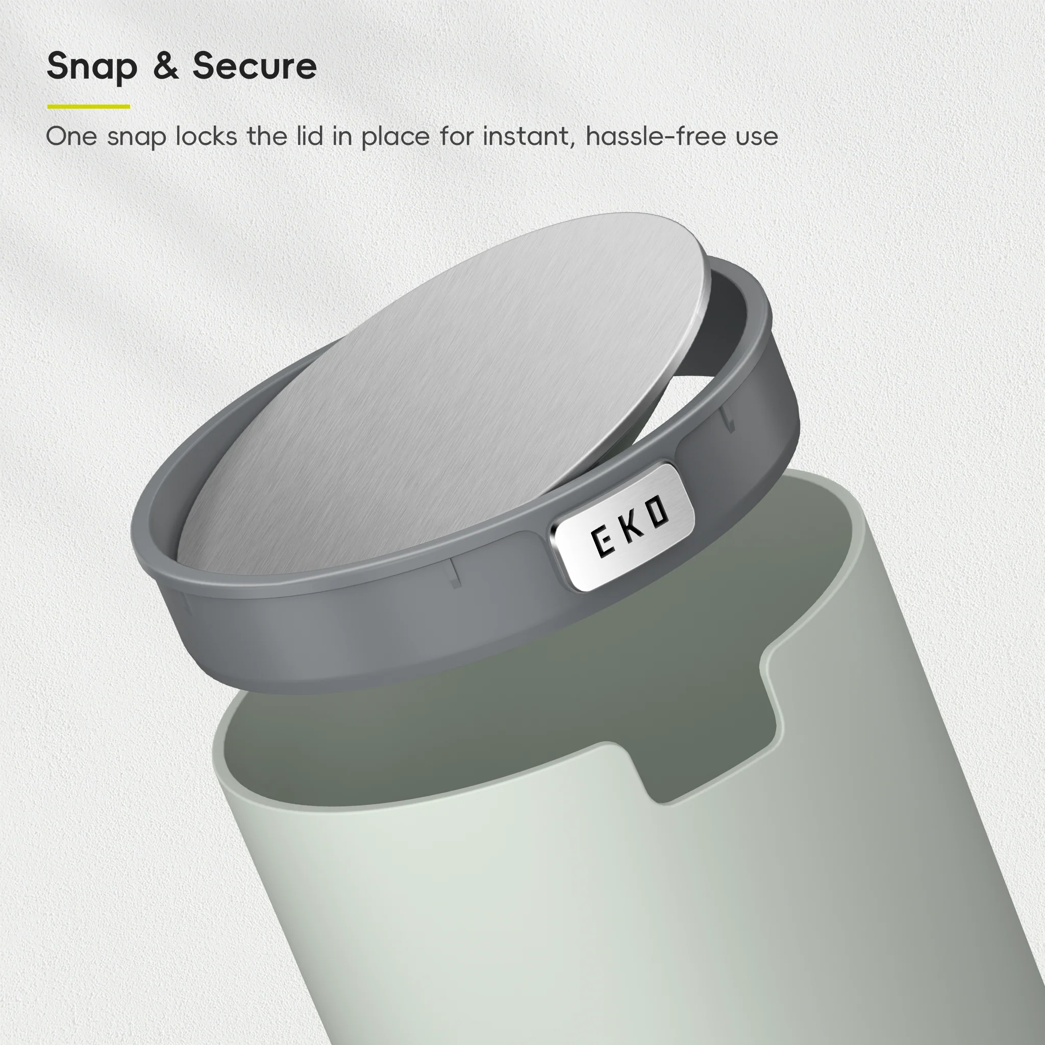 Fandy Table Bin with Swing-Top Lid - Sage 1.5L / 0.4 Gal - Image 6