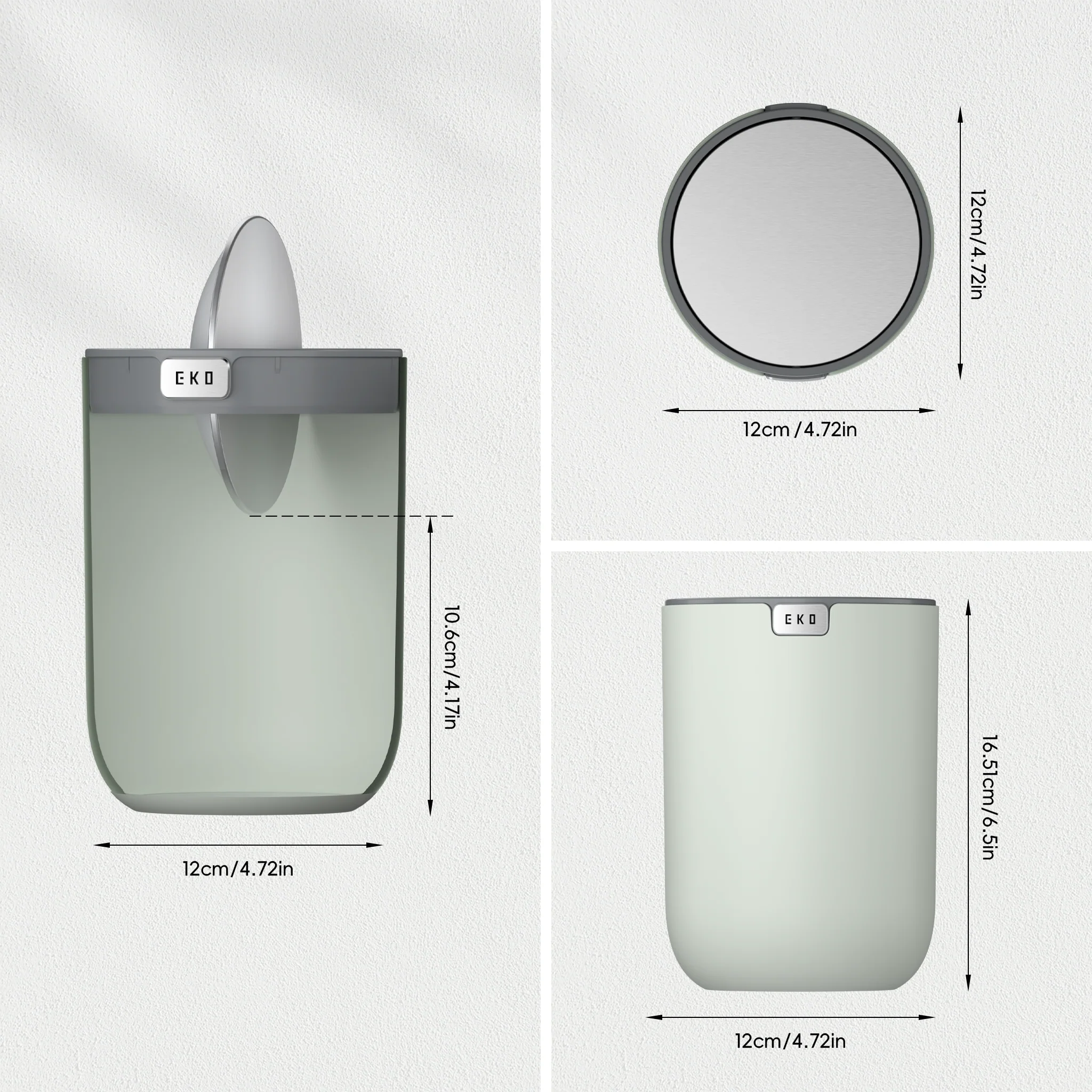 Fandy Table Bin with Swing-Top Lid - Sage 1.5L / 0.4 Gal - Image 8