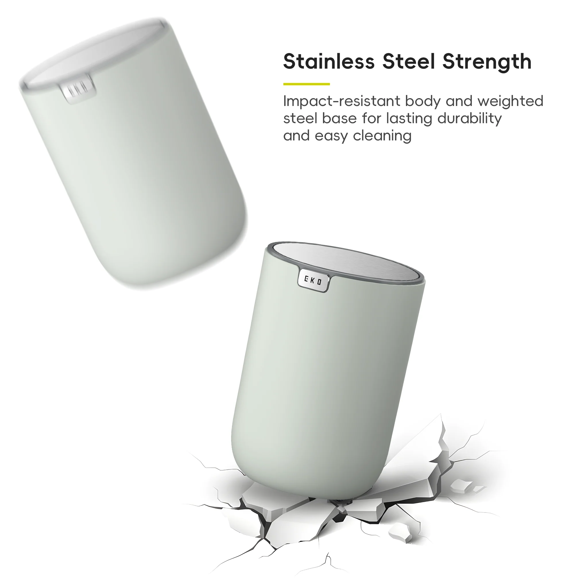 Fandy Table Bin with Swing-Top Lid - Sage 1.5L / 0.4 Gal - Image 9