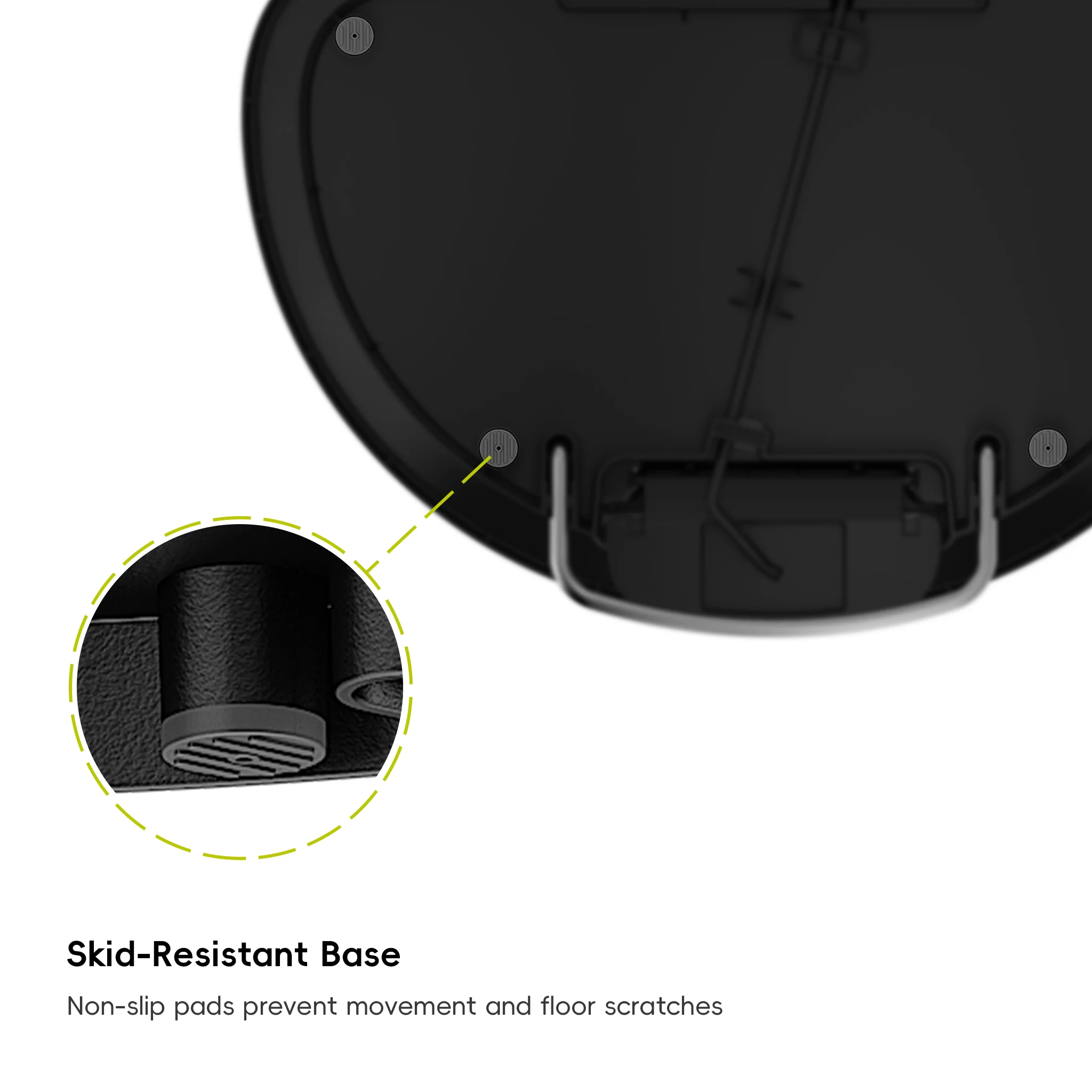 HANA Semi-Round 55L/ 14.5 Gallon Plastic Resin Step Kitchen Trash Can-Black - Image 8