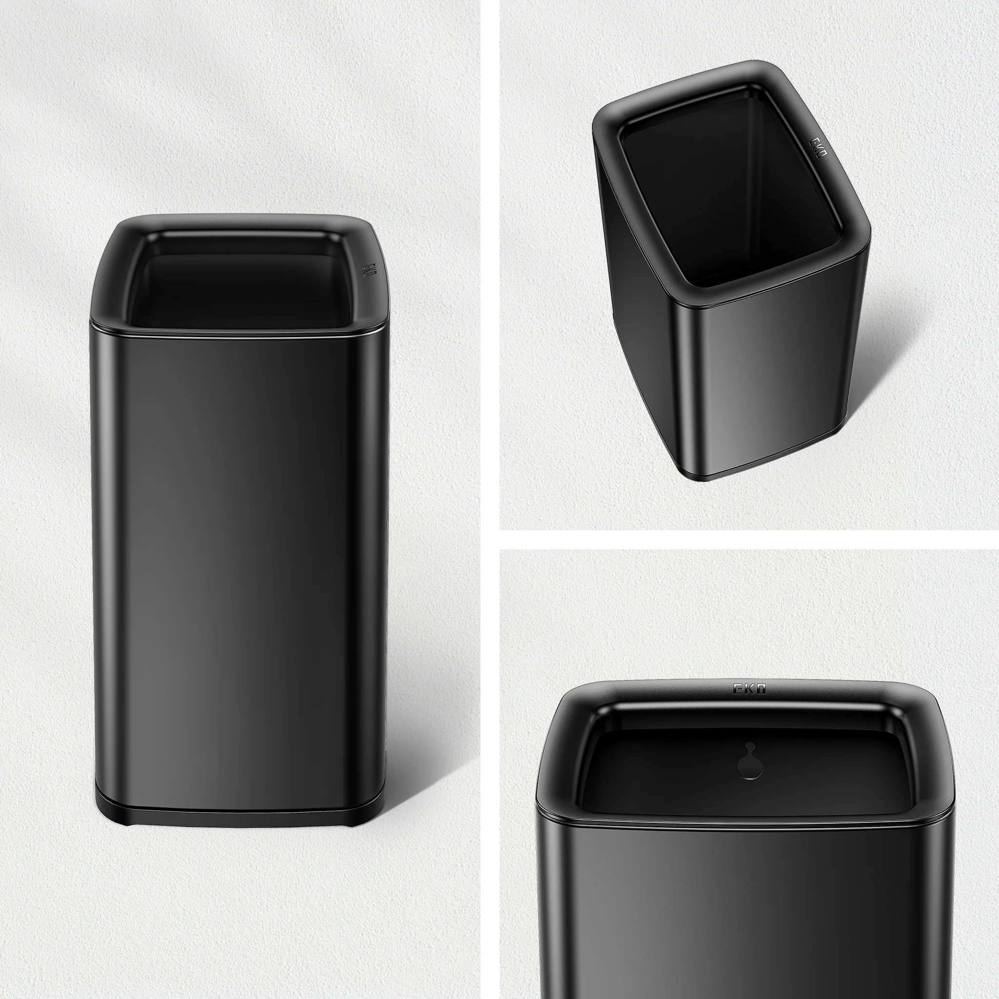Laguna 2.6 Gallon/10L Open Top Trash Can with Removable Inner Basket,Matte Black - Image 7