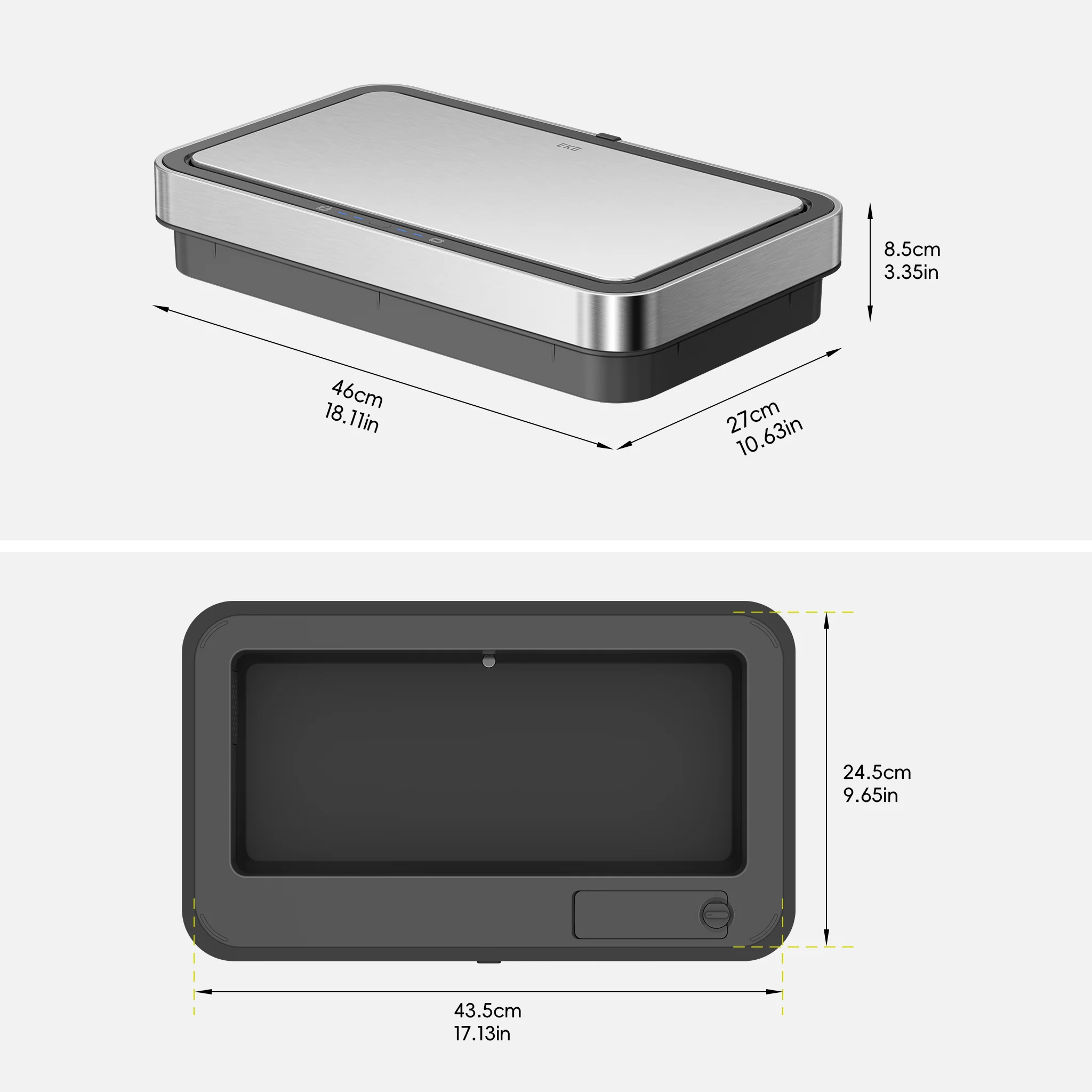 Lid for 9280-47L Sam's Item Deluxe Mirage Sensor Can - Image 2