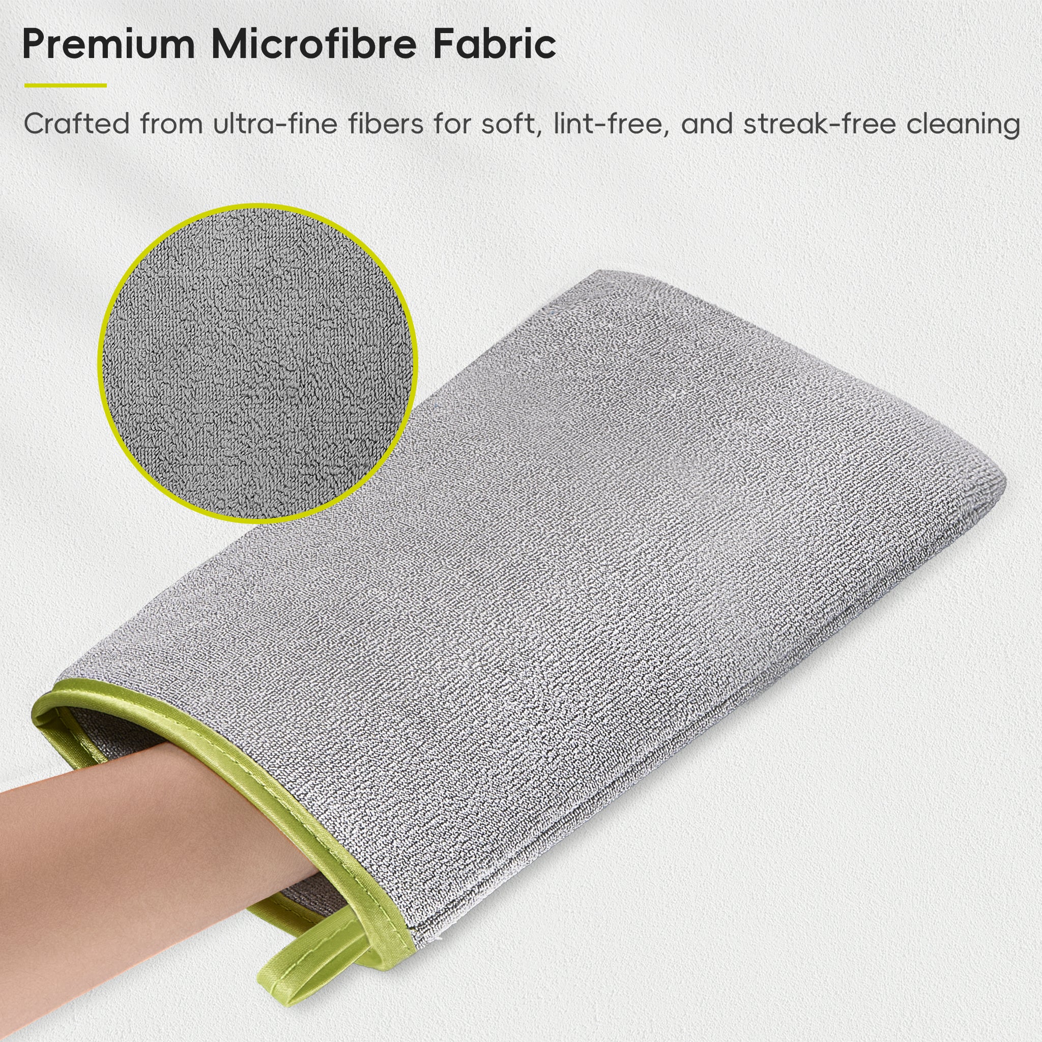 Microfibre Cleaning Mitt for Stainless Steel – Lint-Free Reusable Polishing Cloth & Cleaning Glove - Image 5