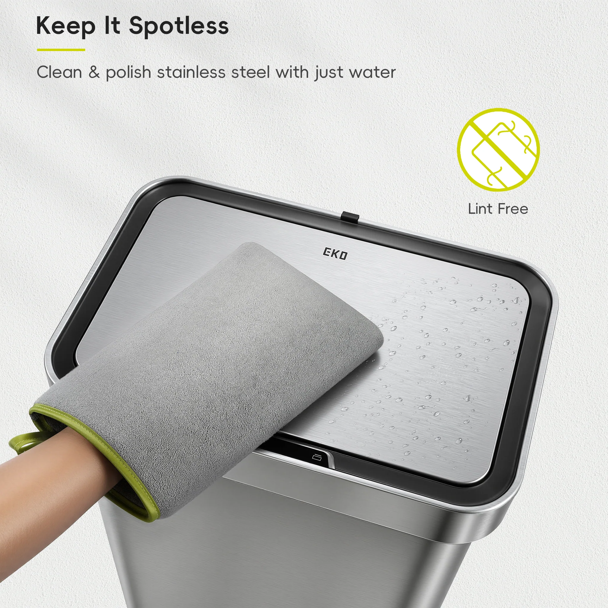 Microfibre Cleaning Mitt for Stainless Steel – Lint-Free Reusable Polishing Cloth & Cleaning Glove - Image 6