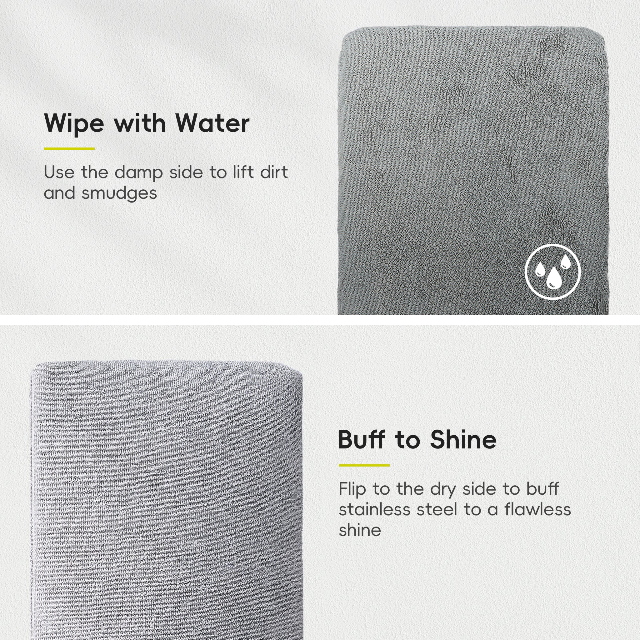 Microfibre Cleaning Mitt for Stainless Steel – Lint-Free Reusable Polishing Cloth & Cleaning Glove - Image 7