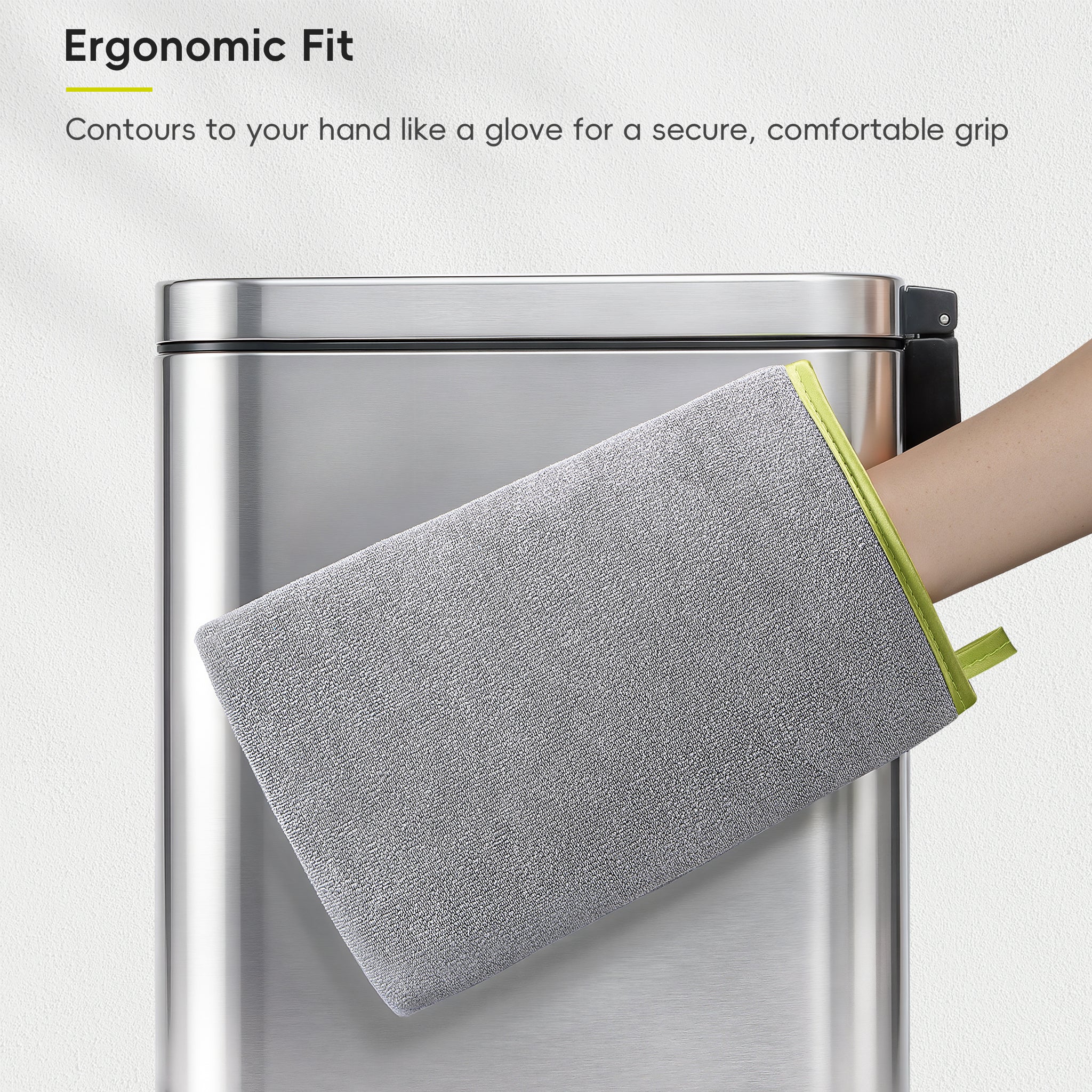 Microfibre Cleaning Mitt for Stainless Steel – Lint-Free Reusable Polishing Cloth & Cleaning Glove - Image 8