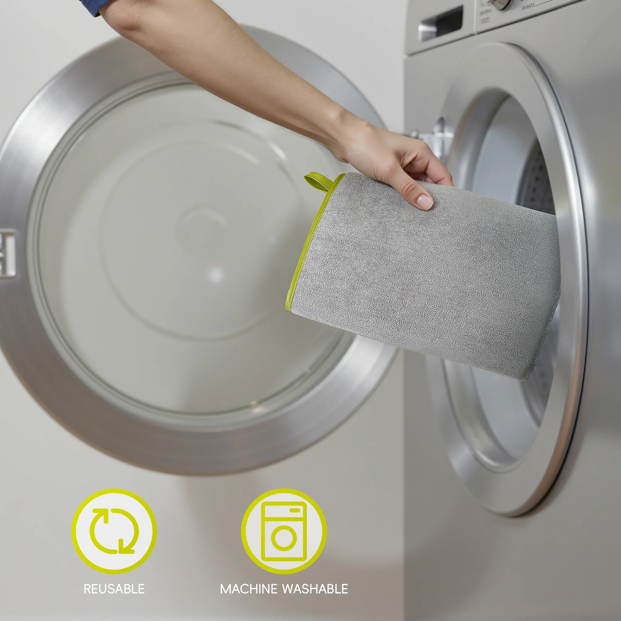 Microfibre Cleaning Mitt for Stainless Steel – Lint-Free Reusable Polishing Cloth & Cleaning Glove - Image 9