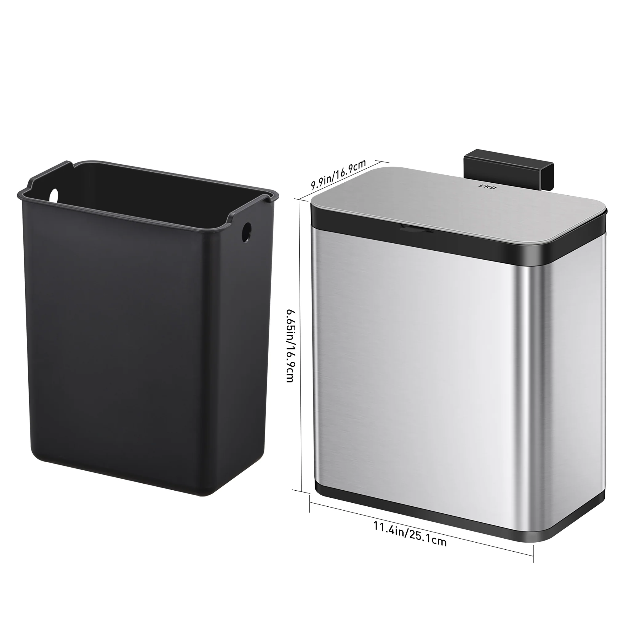 Deluxe Puro Compost Bin with Liner - 7L / 1.85 Gal (Stainless & Black) - Image 7