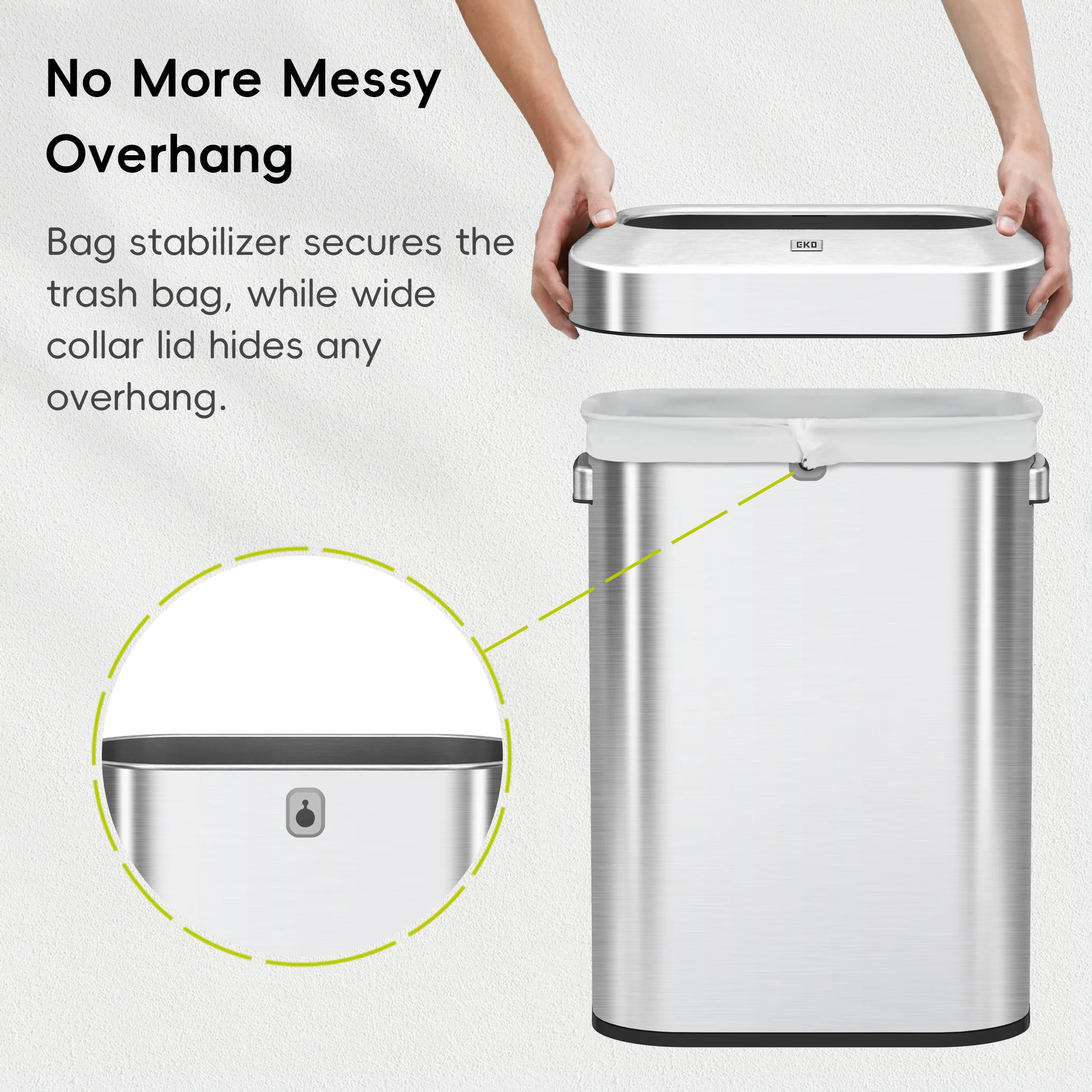 Urban Slim Open Top Can Commercial Grade - 60L / 16 Gal - Image 5