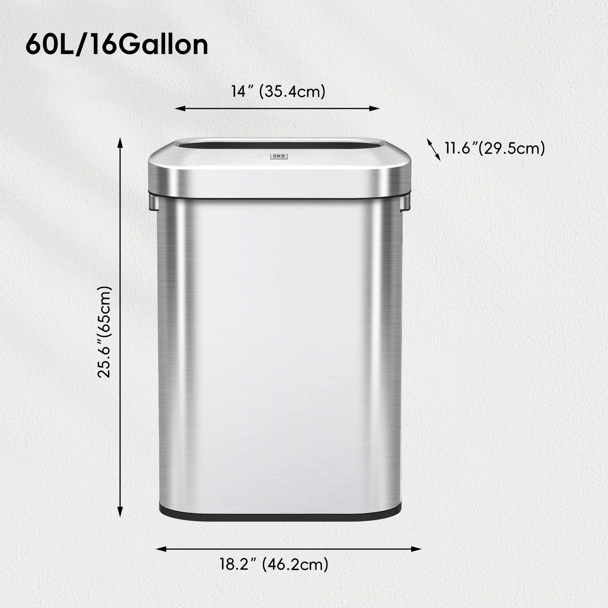 Urban Slim Open Top Can Commercial Grade - 60L / 16 Gal - Image 8