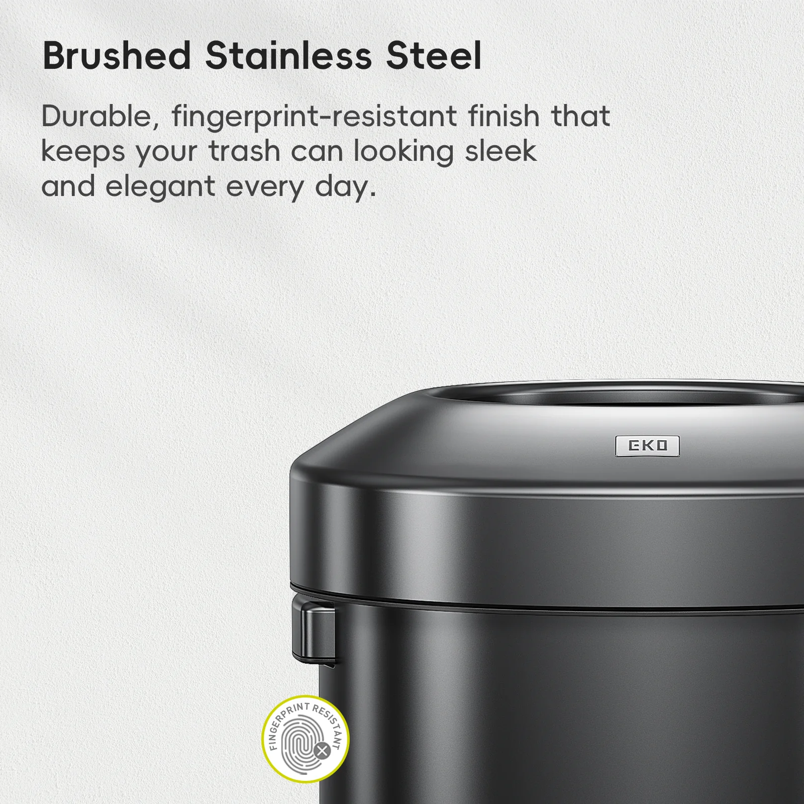 Urban Round Open Top Can Commercial Grade – 120L / 32 Gal - Black Stainless Steel - Image 4