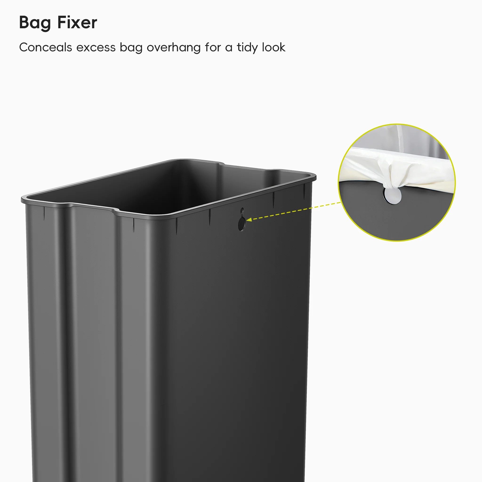 X-Wing 50L / 13.2 Gallon Slim Step Trash Can with Dual Wing Lid - Image 9